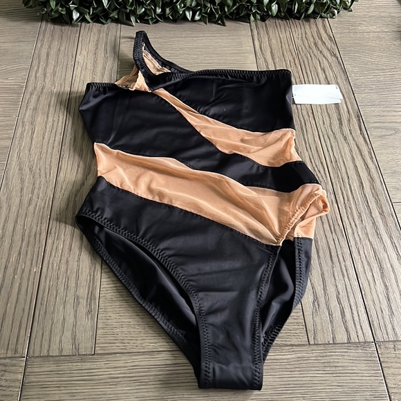 Norma Kamali Snake Mesh Mio One Piece in Black S 265$ NWT - Picture 5 of 9